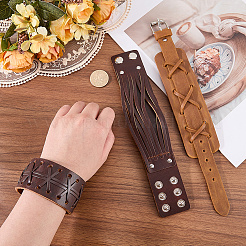 3 bracelet en cordon de simili cuir pour homme&nbsp;BJEW-CL0001-54B