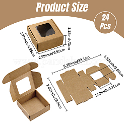 24 boîte d'emballage pliante en papier kraft&nbsp;CBOX-CN0001-01