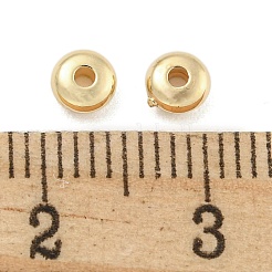 Ccbプラスチックスペーサービーズ  フラットラウンド  ゴールドカラー  4x1.8mm  穴：1.2mm&nbsp;CCB-L014-02D-G