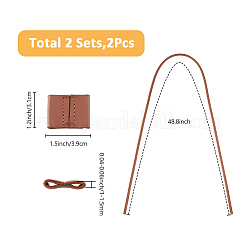 Kordelzug aus PU-Leder zur Herstellung von Beuteltaschen&nbsp;DIY-WH0430-711A-02