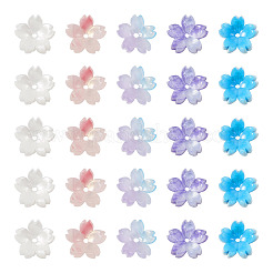 50шт 5 цвета бусины из ацетата целлюлозы (смола) RESI-TA0001-69