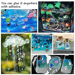 60 шт. 6 стиля морских организмов смоляные фигурки статуэтки для украшения домашнего рабочего стола&nbsp;RESI-OC0001-70