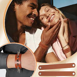 20 pulsera de cordón ancho de cuero sintético&nbsp;BJEW-PH0004-74