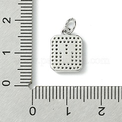 Placcatura a cremagliera in ottone micro pavé di ciondoli con zirconi chiari&nbsp;KK-G501-01V-P