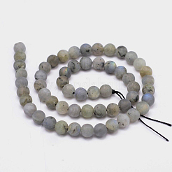 Rotonde fili di perline labradorite naturale&nbsp;G-L448-24-10mm