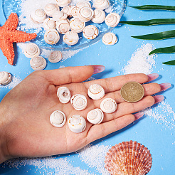 Натуральная спиральная раковина красные бусины из ракушек для губ BSHE-TA0002-02