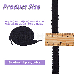 6 Paar Schnürsenkelbänder aus Polyester in 6 Farben&nbsp;FIND-FH0010-36