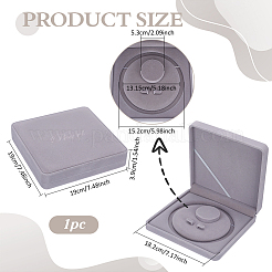 Quadratische Schmuckschatullen aus Samt zur Aufbewahrung von Perlenketten-Sets&nbsp;VBOX-WH0005-10A