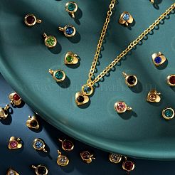 36 шт. 12-х цветные подвески из нержавеющей стали 304 со стразами STAS-LS0001-29G