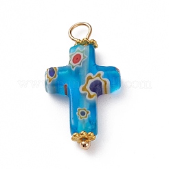 Стеклянные подвески миллефиори&nbsp;PALLOY-JF00577