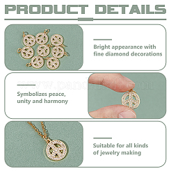 Латунные микропаве прозрачные подвески с фианитом KK-BC0013-89