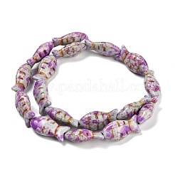 Синтетических нитей бирюзовые бусы&nbsp;TURQ-F019-01G