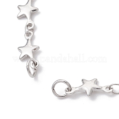 Изготовление браслета-цепочки со звездообразным звеном из нержавеющей стали 304&nbsp;AJEW-JB01446