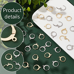 100 шт. 2-х цветная фурнитура для сережек из нержавеющей стали 304 STAS-PH0005-69