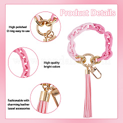 2 шт. 2 стиля акрил и сплав цинка и ПУ подвеска украшение&nbsp;KEYC-CN0001-07B