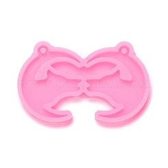 Луна с головой волка кулон силуэт силиконовые Молды&nbsp;DIY-M034-16