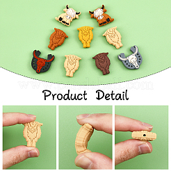 16шт 8 стиля пищевых экологически чистых силиконовых бусин SIL-CA0001-75