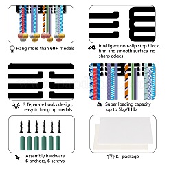 Спортивная тема железная вешалка для медалей настенная стойка для дисплея ODIS-WH0055-204