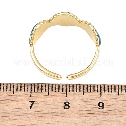 Offene Manschettenringe aus Messing und Emaille&nbsp;KK-CBA960E-16G