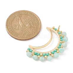 Ограненные круглые подвески из натурального амазонита PALLOY-MZ00169-01