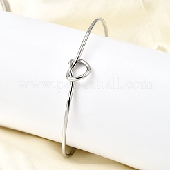 Браслеты-манжеты из нержавеющей стали 304 в форме сердца&nbsp;LS-BJEW-M113-01P