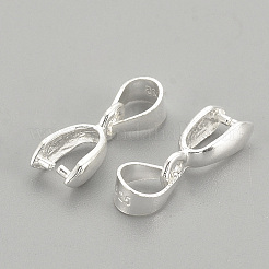 925スターリングシルバーペンダント  アイスピック＆ピンチベイル  スタンプ925個付き  銀  13.5x9x6mm  穴：4mm  ピン：0.5mm&nbsp;X-STER-S002-69