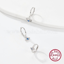 3 шт. набор из 3-х стилей: подвеска-кольцо и серьги-гвоздики с кубическим цирконием в форме конского глаза EJEW-F317-02P