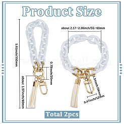 2шт акриловый кабель цепочка браслет подвеска украшения&nbsp;AJEW-SC0003-71E