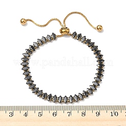 Браслеты-слайдеры из нержавеющей стали 304 с инкрустацией стразами «Конский глаз» для женщин.&nbsp;BJEW-G779-01G