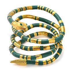 Ожерелья-чокеры со змеиным принтом из сплава зеленого цвета со стразами для женщин&nbsp;LS-NJEW-Z087-02G