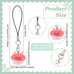 16 шт. резиновые ремешки для мобильного телефона HJEW-PH02145