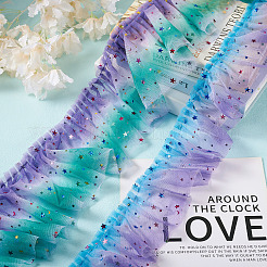 4м 2 стиль градиент цвета плиссированная отделка из полиэстера&nbsp;DIY-CW0001-32