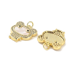 Латунные микропаве прозрачные подвески с фианитом KK-K365-22G