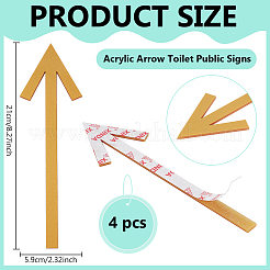 4 Stück Acrylpfeil-Toilettenschilder&nbsp;AJEW-BC0010-42B