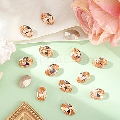 プレシオサ® マキシマ クリスタル ファンシーストーン  チェコクリスタル  435 12 601 楕円  デュラフォイル  ライトピーチ 90300個  18x13mm&nbsp;Y-PRC-FF18-90300