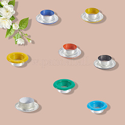 200 комплект 10-х цветных железных люверсов&nbsp;SCRA-GF0001-10B-01