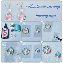 Подвески из эмали и сплава&nbsp;ENAM-AR0001-06