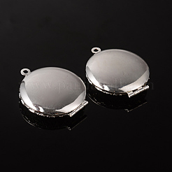 Плоские круглые латунные диффузор Locket подвески ECF134-2S