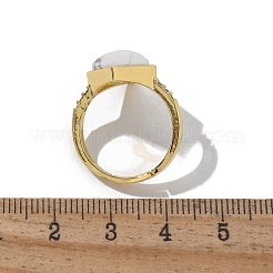 Anelli con pietre preziose naturali e sintetiche a rombo&nbsp;RJEW-B113-01G-2