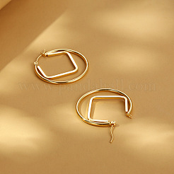 Pendientes de aro de acero inoxidable 304&nbsp;WG456FB-01