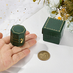 Восьмиугольные картонные коробки для колец&nbsp;CON-WH0089-190B