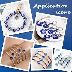 4 нити 2 стиля бусины ручной работы от сглаза лэмпворк нити LAMP-LT0001-14