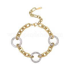 Gliederkettenarmbänder aus 304 Edelstahl für Damen&nbsp;WG90090-02