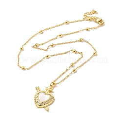 Colliers avec pendentif en forme de cœur&nbsp;NJEW-G082-03D-G