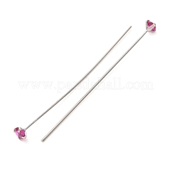 Accessoires de clous d'oreilles en laiton avec micro pavé zircone cubique&nbsp;CU-CBA4618-01P-03