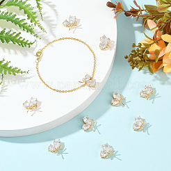 10 шт. латунные подвески с микропаве из прозрачного кубического циркония в форме капли&nbsp;KK-BBC0020-47