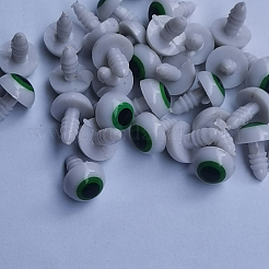 クラフト用品プラスチック人形の目パーツ  安全の目  カエルのぬいぐるみの目  半円  グリーン  30mm&nbsp;DOLL-PW0001-417J