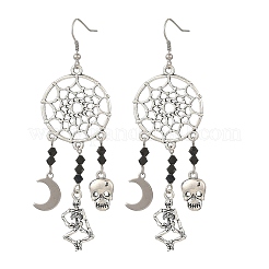 Pendientes colgantes de Halloween de acero inoxidable 304&nbsp;EJEW-TA00831