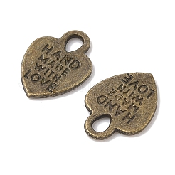 Тибетском стиле сплава сердца подвески X-TIBEP-Q035-07AB-NR
