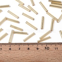 Серебряные подкладке прозрачное стекло стеклярусом&nbsp;SEED-R028-2x15-B01